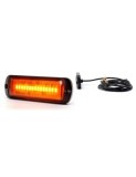 Stroboscop Led Portocaliu 1469 W218 Cu Montare In Grila, 2 Faze Flash 12V-24V, 21W WAS