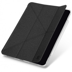 Husa Tableta TPU UNIQ Yorker Kanvas pentru Apple iPad Air (2020), Antimicrobial, OBSIDIAN KNIT, Neagra