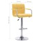Scaun de bar, galben, material textil - 7
