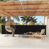 Copertina laterala retractabila de terasa, negru, 117x600 cm GartenMobel Dekor, vidaXL