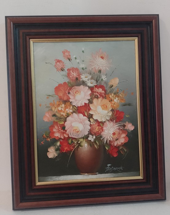 Ulei pe p&acirc;nză o lucrare veche semnata