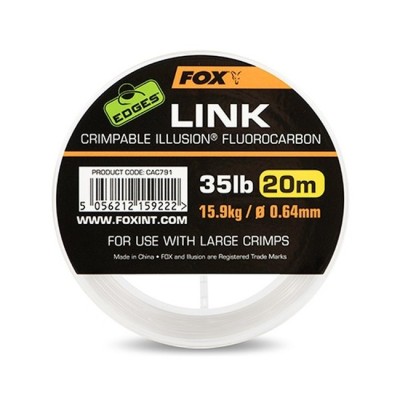 Fir Fluorocarbon Fox Edges Link Crimpable Illusion 20m 0.64/35lbs foto