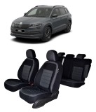 Cumpara ieftin Set huse scaun dedicate Skoda Karoq 2018-2023 (Bancheta fractionata si husa cotiera), Umbrella