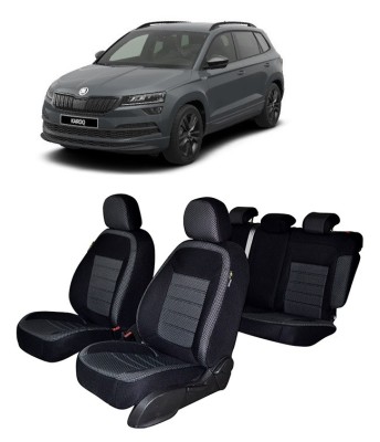 Set huse scaun dedicate Skoda Karoq 2018-2023 (Bancheta fractionata si husa cotiera) foto
