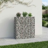 vidaXL Pat ridicat din gabion 2 pcs Argintiu 130 x 50 x 150 cm 3422233