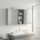 vidaXL Set dulap baie cu raft 3 pcs 140 x 14,5 x 70 cm Lemn compozit 3403789