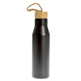Termos negru cu capac bambus 500 ml