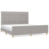 Cumpara ieftin Cadru de pat fara saltea, gri deschis, 180x200 cm, textil