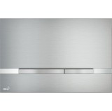 Clapeta WC Alcadrain FLAT-STRIPE Alunox Aluminiu Anodizat+Inox, Dubla Comanda, Rezistenta UV, Accesorii Baie