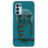 Husa compatibila cu Oppo A52 model Winter Owl, Silicon, TPU, Viceversa, Transparent, Carcasa