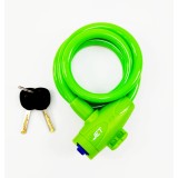 Antifurt cu cheie JET LOCK TY-582 10x1000mm, culoare verde, cu suport Cod:Z042