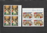ROMANIA 1998 LP 1473 CRACIUN BLOCURI DE 4 TIMBRE MNH