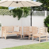 vidaXL Set mobilier de grădină, 3 piese, lemn masiv de pin