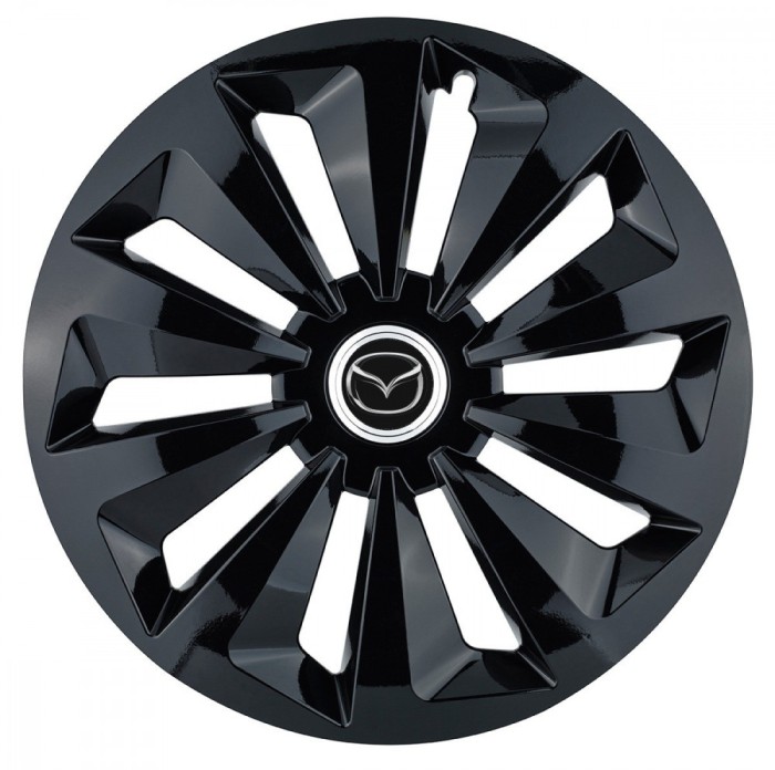 Set 4 capace roti Fox negru R15 pentru gama auto Mazda