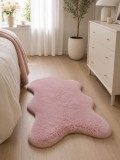Cumpara ieftin Covor Premium Belgian LOP 020 Shapes, Imitatie Blana Iepure, Roz, Marime 50 x 80 cm, Lungime Fir 23 mm, Poliester, Antialergic, Living, Dormitor, Sufr