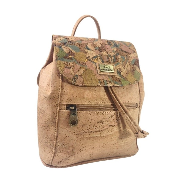 Rucsac din pluta cu capac mozaic