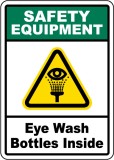 Eye Wash Bottles Inside Sign