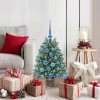 VidaXL Brad de Crăciun artificial cu 150 LED Verde 75 cm PE și PVC 3397309