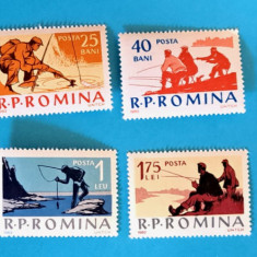 TIMBRE ROMANIA LP 544/1962 -PESCUITUL SPORTIV - Serie simplă -MNH