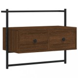 Cumpara ieftin Dulap TV montat pe perete, stejar maro, 60,5x30x51 cm, lemn