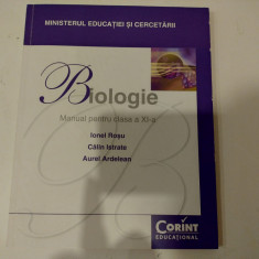 Biologie. Manual pentru clasa a XI-a. Ionel Roșu, Istrate și Ardelean