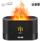 Difuzor de aromaterapie si umidificator Zortiva 180 ml cu efect flacara RGB