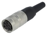 Conector M16 Mufă Mamă 6 PIN Lipire 5A 300V Drept
