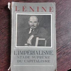 L'IMPERIALISME, STADE SUPREME DU CAPITALISME - V. LENINE (CARTE IN LIMBA FRANCEZA)