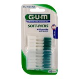 Set 40x Periute Interdentare, GUM, Soft-Picks Original, pentru Curatare in Profunzime, Peri Moi, cu