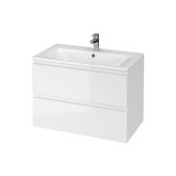 Cumpara ieftin Baza si lavoar CSB2771 - 80 cm, suspendat, sertare, alb