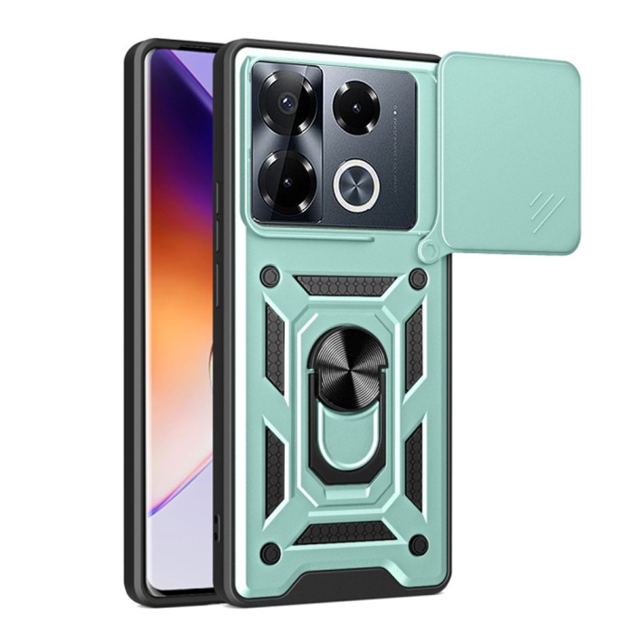 Husa Infinix Note 40 Pro+ protectie camera Techsuit CamShield Series, verde