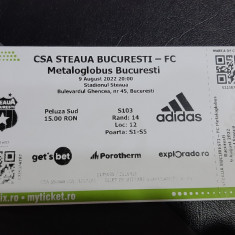 Bilet CSA Steaua - Metaloglobus Buc.