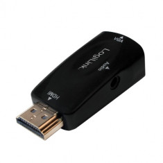 Adaptor Logilink CV0107 HDMI Male - VGA Female Black foto