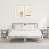 vidaXL Noptieră 2 pcs Gri din beton 41 x 40 x 45 cm Lemn compozit 8000427