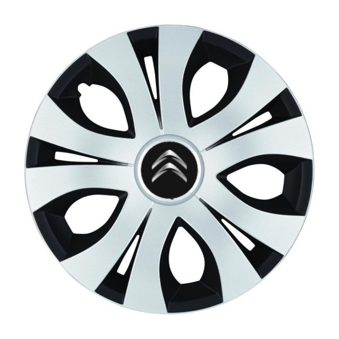 Set 4 Capace Roti Top Gri-Negru R17, Compatibil Cu Citroen