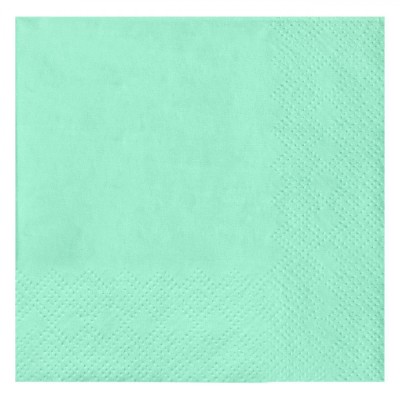 șervețele de Masă Artex, 2 Straturi, Set 25 Bucăți, Verde Pastel, 21x21cm foto