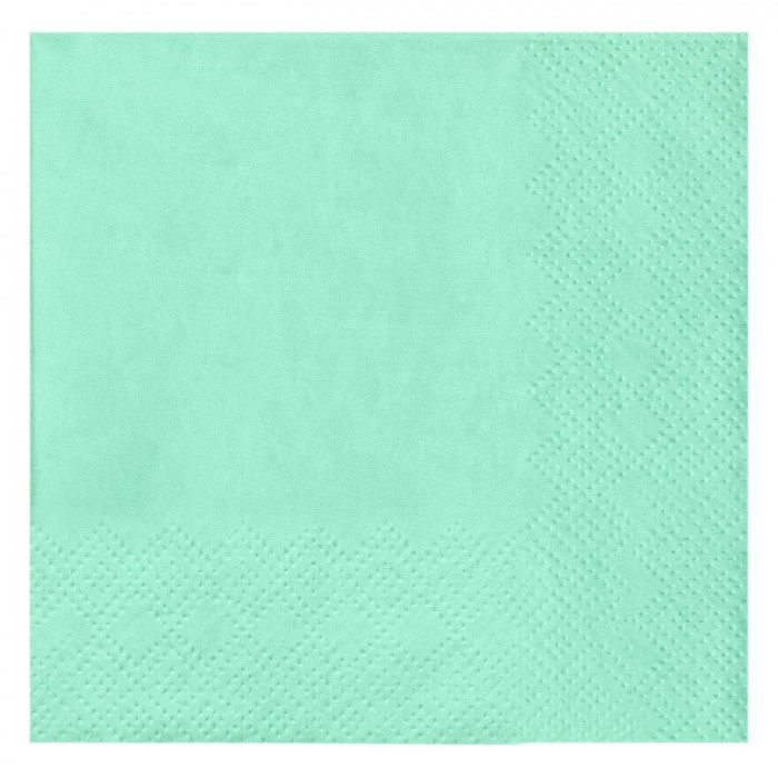 șervețele de Masă Artex, 2 Straturi, Set 25 Bucăți, Verde Pastel, 21x21cm