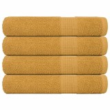 VidaXL Prosoape saună 4 buc Aur 80x200 cm 360 g/m&sup2; 100% bumbac