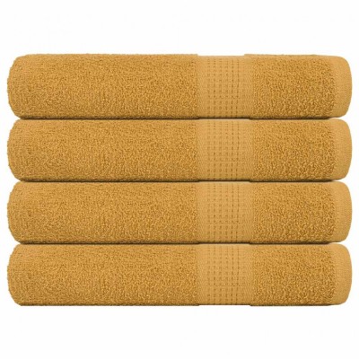 vidaXL Prosoape saună 4 buc Aur 80x200 cm 360 g/m&amp;sup2; 100% bumbac foto
