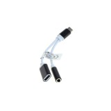 Adaptor audio 2 in 1 Tip USB C - Cablu stereo de 3,5 mm si conexiune de incarcare