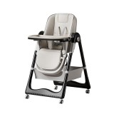 Scaun de masa pentru bebelusi si copii, flippy, 2 tavite si husa detasabile, multifunc&Egrave;ional, stabil, centura de siguranta, inaltime ajustabila, spat