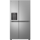 Side by side LG GSL40PYPE, 638 l, No Frost, Compresor Smart Inverter, LinearCooling, Smart diagnosis, Clasa E, Dozator apa, H 179 cm, Argintiu