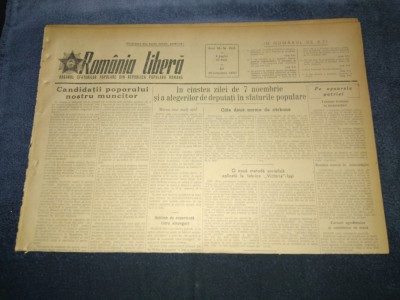 ZIARUL ROMANIA LIBERA 29 OCTOMBRIE 1953 foto
