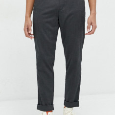 Abercrombie & Fitch pantaloni barbati, culoarea negru, drept