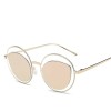 Ochelari De Soare Dama Cu Un Design Special - CAT EYE - UV400 - Model 2, Femei, Protectie UV 100%, Metal