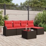 vidaXL Set de canapele pentru grădină Maro poliratan 3346014