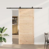 vidaXL Ușă glisantă Maro 100 x 208 cm Lemn masiv de pin