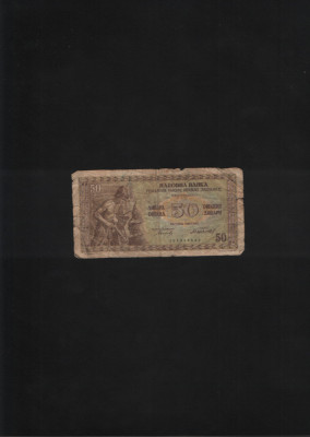 Rar! Iugoslavia Yugoslavia 50 dinara dinari 1945 seria101340522 foto
