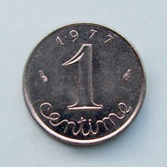 FRANTA - 1 Centime 1977 foto