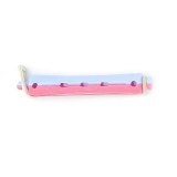 Set 12 bucati bigudiuri din plastic cu elastic pentru permanent Rosu &amp;Albastru 60 mm x grosime 10 mm